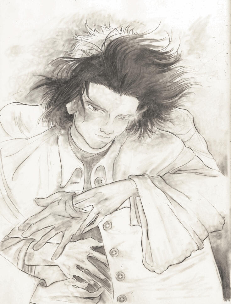 Neon concept art - graphite on paper