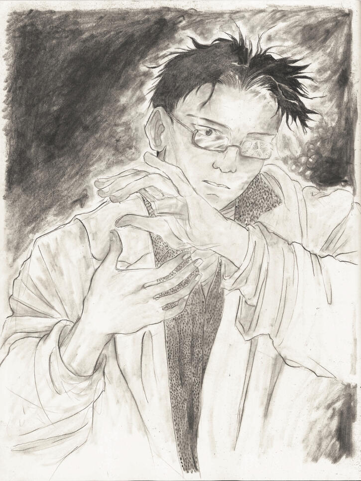 Neon concept art - graphite on paper